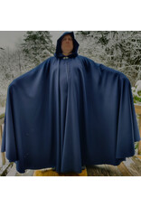 Cloakmakers.com 5960-Washable Lightweight Blue Faux Woven Wool Cloak w/ Silver Tone Clasp