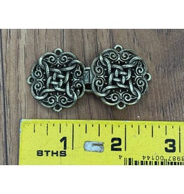 Cloakmakers.com Celtic Rosette Cloak Clasp - Bronze Plated