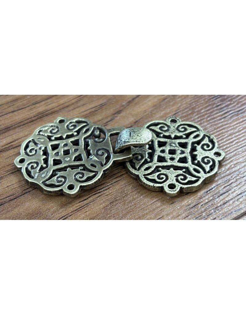 Cloakmakers.com Celtic Rosette Cloak Clasp - Bronze Plated