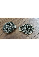 Cloakmakers.com Celtic Rosette Cloak Clasp - Bronze Plated