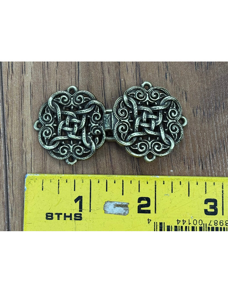 Cloakmakers.com Celtic Rosette Cloak Clasp - Bronze Plated