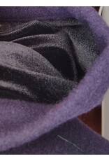 Cloakmakers.com 5963-Dark Purple Wool Cloak w/ Black Velvet Hood Lining & Gothic Rose Clasp