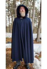 Cloakmakers.com 5970-Washable Dark Navy Blue Fleece Cloak w/ Silver Tone Clasp