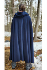 Cloakmakers.com 5970-Washable Dark Navy Blue Fleece Cloak w/ Silver Tone Clasp