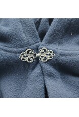 Cloakmakers.com 5970-Washable Dark Navy Blue Fleece Cloak w/ Silver Tone Clasp
