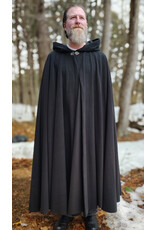 Cloakmakers.com 5972-Washable Black Fleece Cloak w/ Rain & Wind Resistance