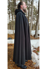 Cloakmakers.com 5972-Washable Almost Black Fleece Cloak w/ Rain & Wind Resistance