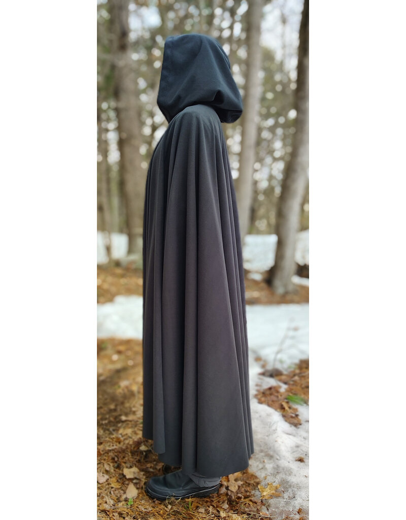 Cloakmakers.com 5972-Washable Black Fleece Cloak w/ Rain & Wind Resistance