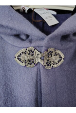 Cloakmakers.com 5973-Washable Purple & Lavender Wool Blend Mantle Cloak w/ Black Velvet Hood Lining & Gothic Rose Clasp
