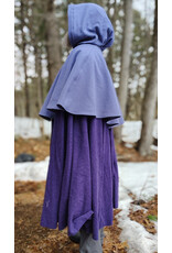Cloakmakers.com 5973-Washable Purple & Lavender Wool Blend Mantle Cloak w/ Black Velvet Hood Lining & Gothic Rose Clasp