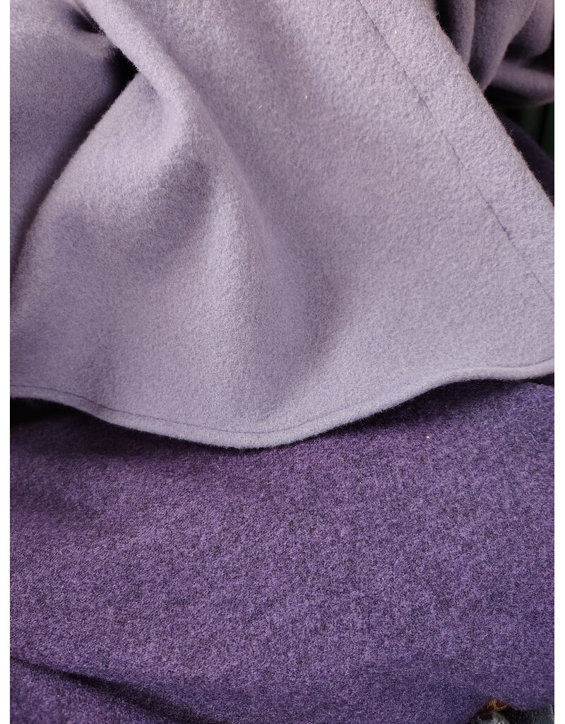 Cloakmakers.com 5973-Washable Purple & Lavender Wool Blend Mantle Cloak w/ Black Velvet Hood Lining & Gothic Rose Clasp