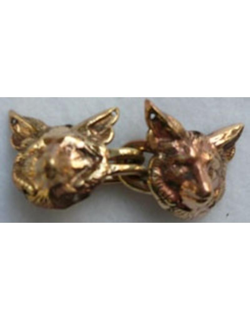 Cloakmakers.com Fox Hook & Eye - Jewelers Brass
