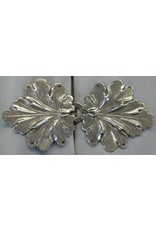 Cloakmakers.com Geranium Leaves, Large Cloak Clasp - Silver Tone Plated