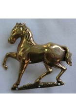Cloakmakers.com Horse, Prancing Cloak Clasp - Raw Bronze
