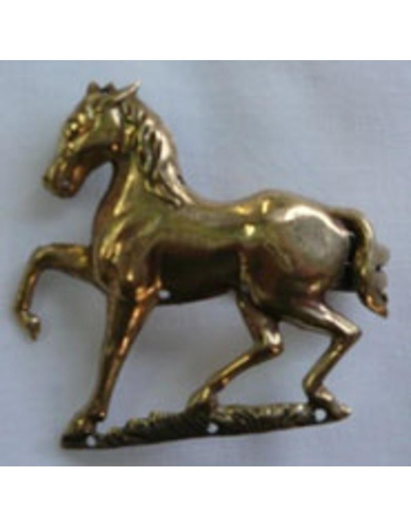 Cloak and Dagger Creations Horse, Prancing Cloak Clasp - Raw Bronze