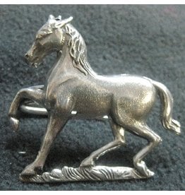 Cloakmakers.com Horse, Prancing Cloak Clasp - Silver Tone Plated