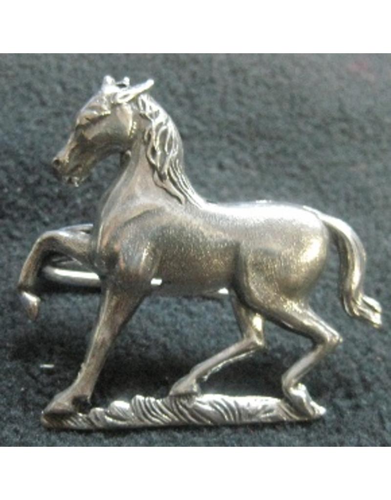 Cloakmakers.com Horse, Prancing Cloak Clasp - Silver Tone Plated