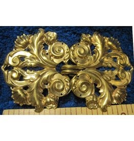 Cloakmakers.com Leaf and Scroll Cloak Clasp - Jewelers Bronze
