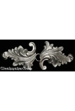 Cloakmakers.com Acanthus Leaf Cloak Clasp - Antique Silver Tone Plated