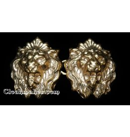 Cloakmakers.com Lion Crowned Heads Cloak Clasp - Jewelers Bronze