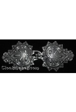 Cloakmakers.com Palm Leaves Cloak Clasp - Silver Tone Plated