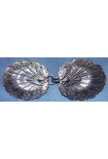 Cloak and Dagger Creations Peacock Shell Cloak Clasp - Silver Tone Plated