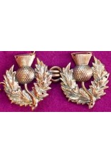 Cloakmakers.com Scottish Thistle Cloak Clasp - Jewlers Brass