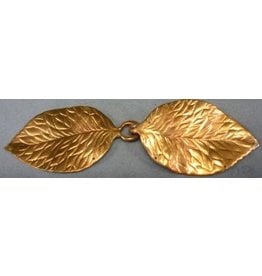 Cloakmakers.com Shadbury Leaf Cloak Clasp - Jewlers Bronze