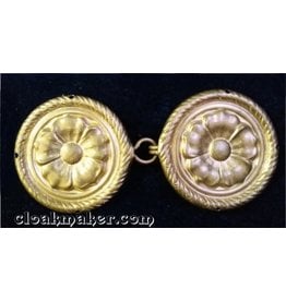 Cloakmakers.com Tudor Rope Edge Cloak Clasp - Jewelers Bronze