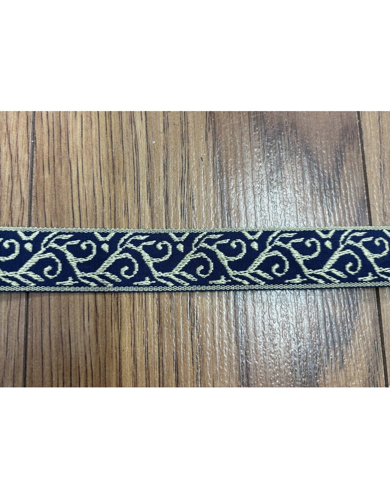 Cloakmakers.com Formal Vine Trim, Gold on Blue