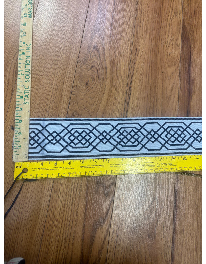 Cloakmakers.com Chained Double Celtic Knotwork Wide, Blue on Grey