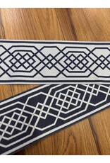 Cloakmakers.com Chained Double Celtic Knotwork Wide, Blue on Grey