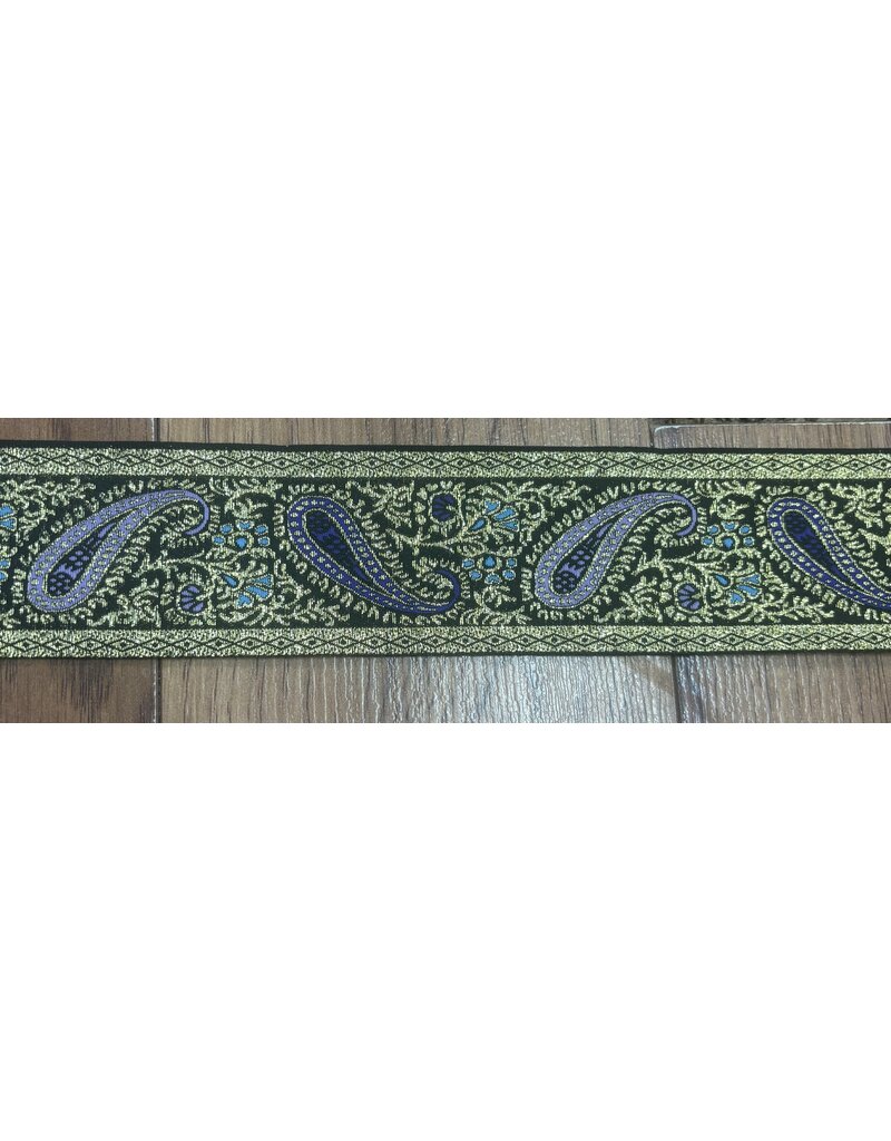 Cloakmakers.com Paisley and Floral Trim, Purple and Gold