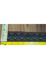 Cloakmakers.com Memento Mori Ornament Trim - Gold and Turquois on Burgundy