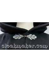 Cloakmakers.com Oak - Simple Cloak Clasp - Silver Tone Plated