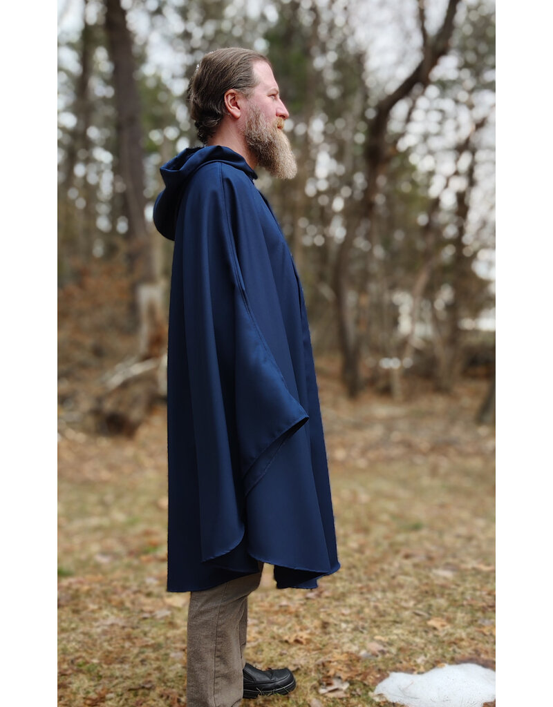 Cloakmakers.com 5979-Washable Medium Length Lightweight Faux Woven Wool Cloak w/ Silver Tone Clasp