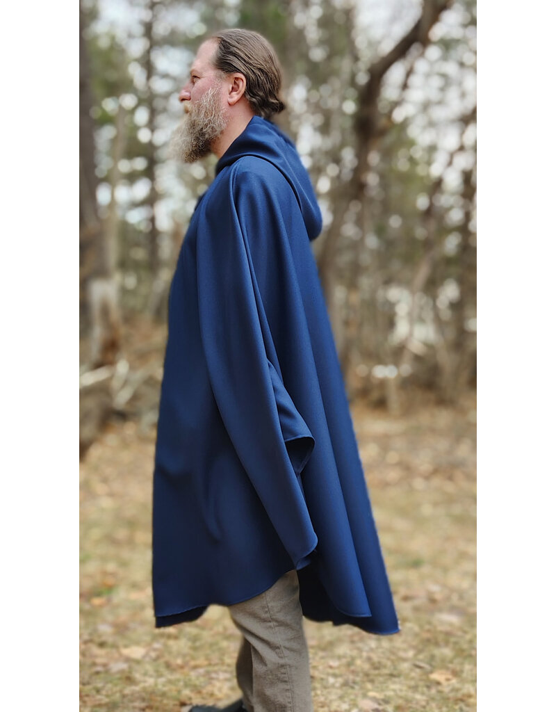 Cloakmakers.com 5979-Washable Medium Length Lightweight Faux Woven Wool Cloak w/ Silver Tone Clasp
