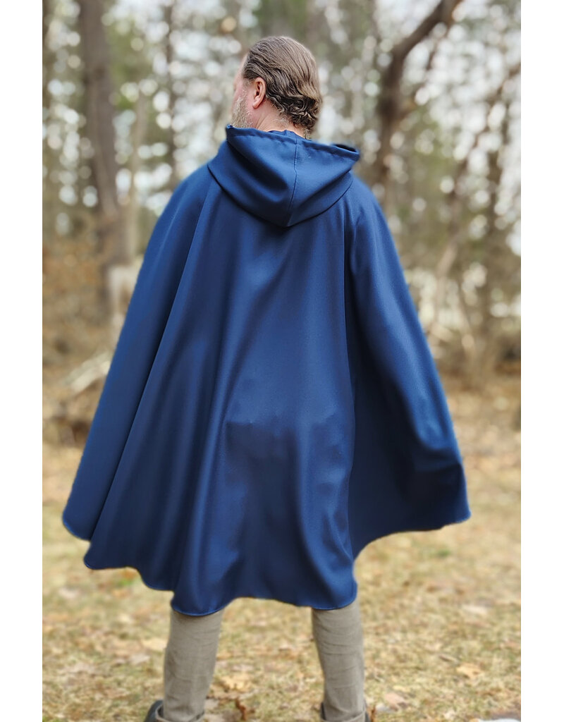 Cloakmakers.com 5979-Washable Medium Length Lightweight Faux Woven Wool Cloak w/ Silver Tone Clasp