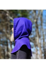 Cloakmakers.com H559-Washable Purple Wool Blend Hooded Cowl