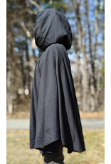Cloakmakers.com 5984-Washable Lightweight Charcoal Wool Blend Cloak w/ Silver Tone Clasp