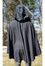 Cloakmakers.com 5984-Washable Lightweight Charcoal Wool Blend Cloak w/ Silver Tone Clasp