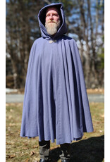 Cloakmakers.com 5985-Washable Lavender Wool Cloak w/ Deep Blue Velvet Hood Lining & Gothic Rose Clasp