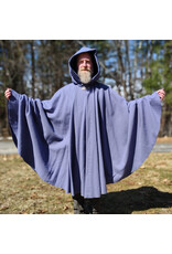 Cloakmakers.com 5985-Washable Lavender Wool Cloak w/ Deep Blue Velvet Hood Lining & Gothic Rose Clasp