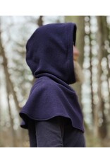 Cloakmakers.com H560-Dark Purple Wool Hooded Cowl