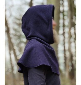 Cloakmakers.com H560-Dark Purple Wool Hooded Cowl
