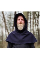 Cloakmakers.com H560-Dark Purple Wool Hooded Cowl