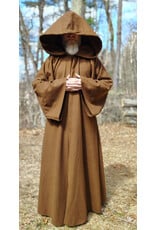Cloakmakers.com R576-Light Brown Wool Jedi Robe w/ Hook & Eye Closure & Pockets
