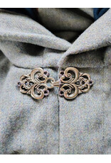 Cloakmakers.com 5995-Sky Blue Wool Blend Cloak w/ Blue Faux Suede Hood Lining & Silver Tone Clasp