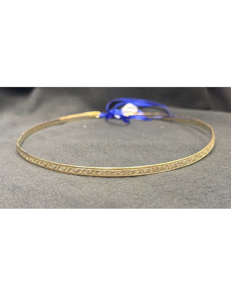 Cloakmakers.com Bordered Floral Vine Band - Gold Plated