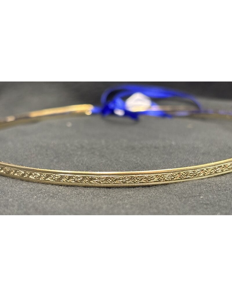 Cloakmakers.com Bordered Floral Vine Band - Gold Plated
